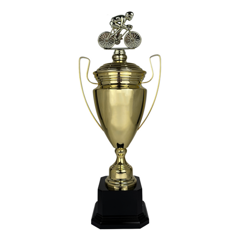 Trofeo de Copa de Metal con Figura Serie M1 de Ciclismo